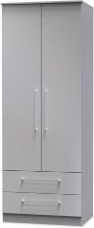 Welcome Worcester Modern 2 Door 2 Drawer Double Wardrobe in White