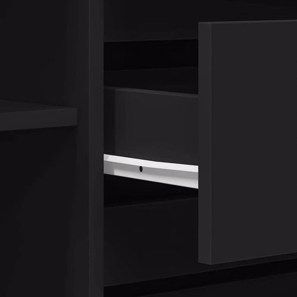 Berkfield Home Modern Black Matt Sideboard, W/D/H: 120 x 41 x 75 cm – 5