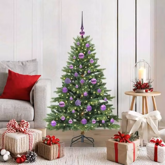 Berkfield Home Artificial Green Christmas Tree with 150 LEDs, Height: 120 cm