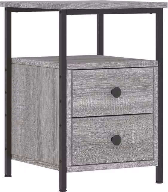 Berkfield Home Grey Sonoma Bedside Cabinet W/D/H: 34 x 35.5 x 50 cm – 1