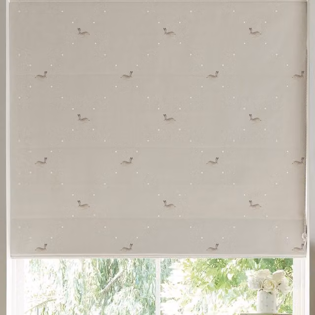 Sophie Allport Hare Made to Measure Linen Roman Blind in Beige