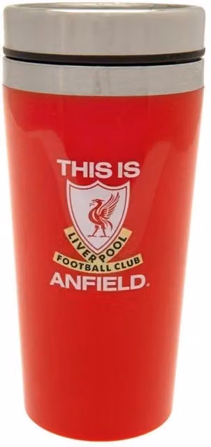 Liverpool FC Red Stainless Steel Double Walled Travel Mug with Lid, 450 ml – 1
