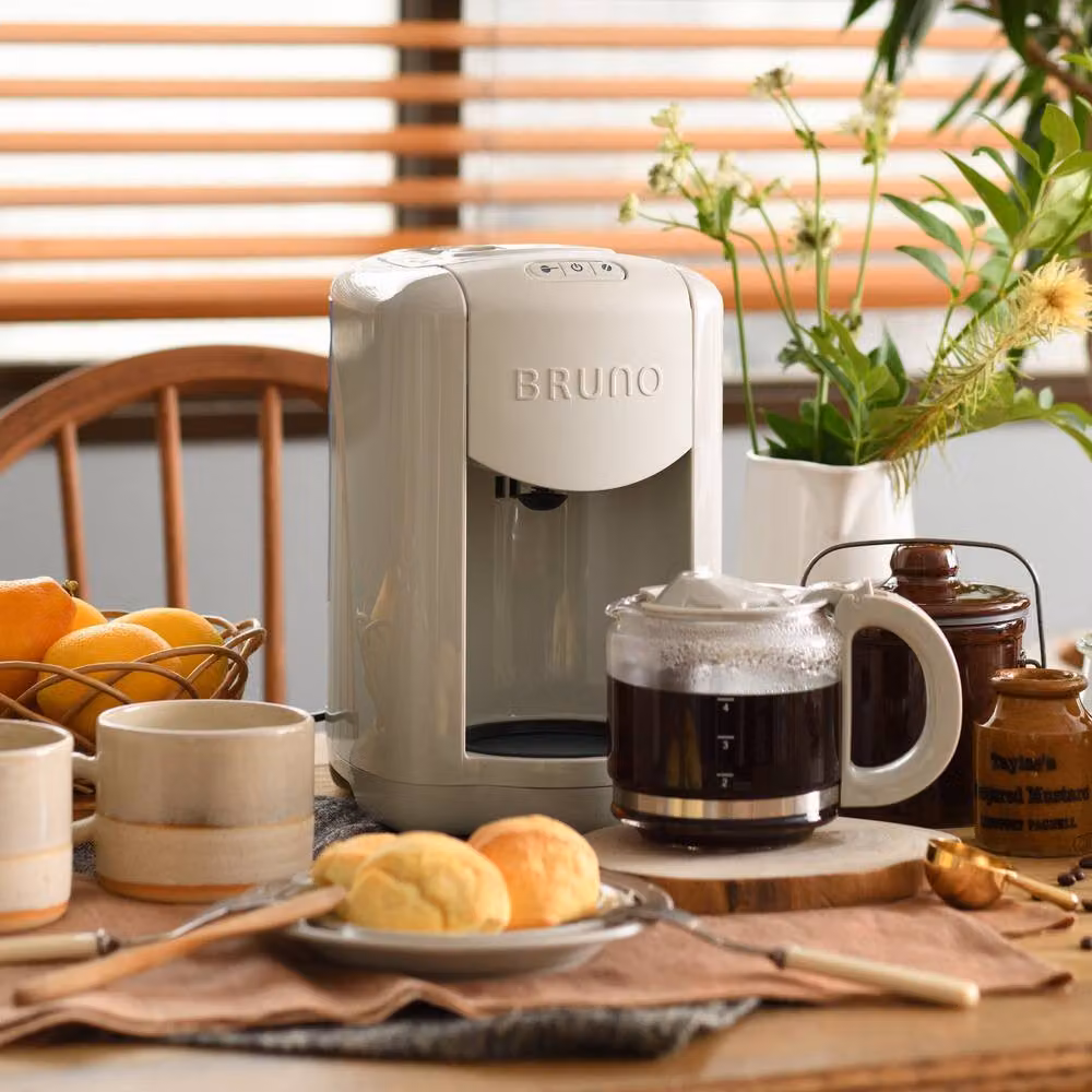 BRUNO Compact Coffee Maker with Grinder and Pre-infusion, Grey – 4