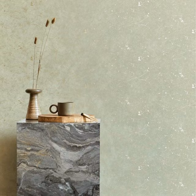 Superfresco Easy Gilded Plaster Abstract Matt Wallpaper in Green