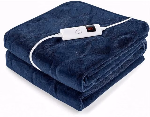 Carmen Fleece Electric Over Blanket in Navy Blue