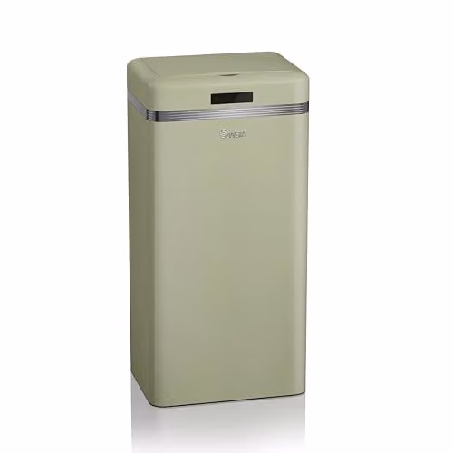Swan Retro 45L Square Sensor Bin in Green