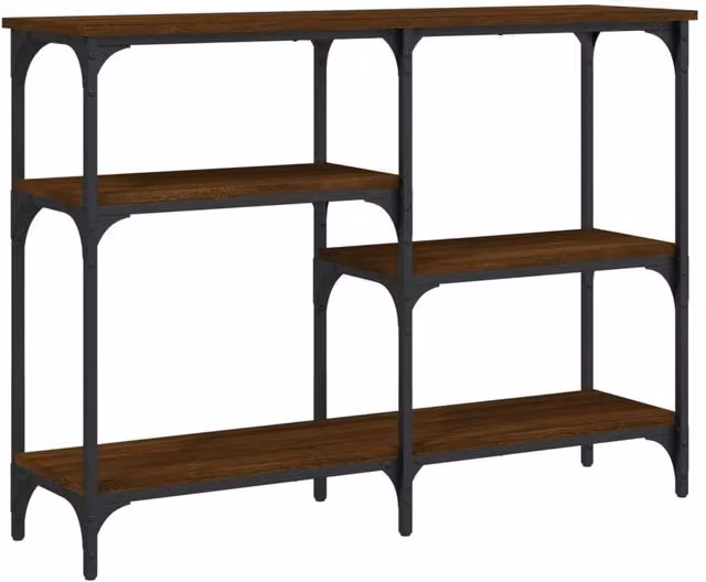 Berkfield Home Brown Oak Console Table, W/D/H: 102 x 29 x 75 cm