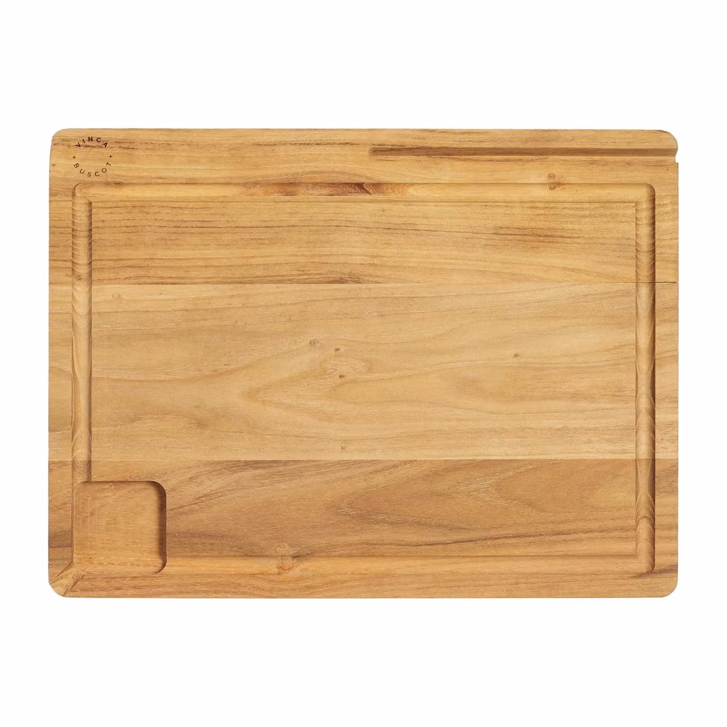 Vinga Buscot Rectangular Wood Chopping Board with Groove in Brown – 1