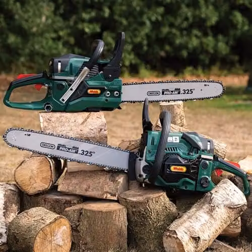 Webb WEPCS18 Petrol Chainsaw with 46cm Oregon Bar and Chain, 50cc 2-Stroke Easy Start Engine, Green – 3