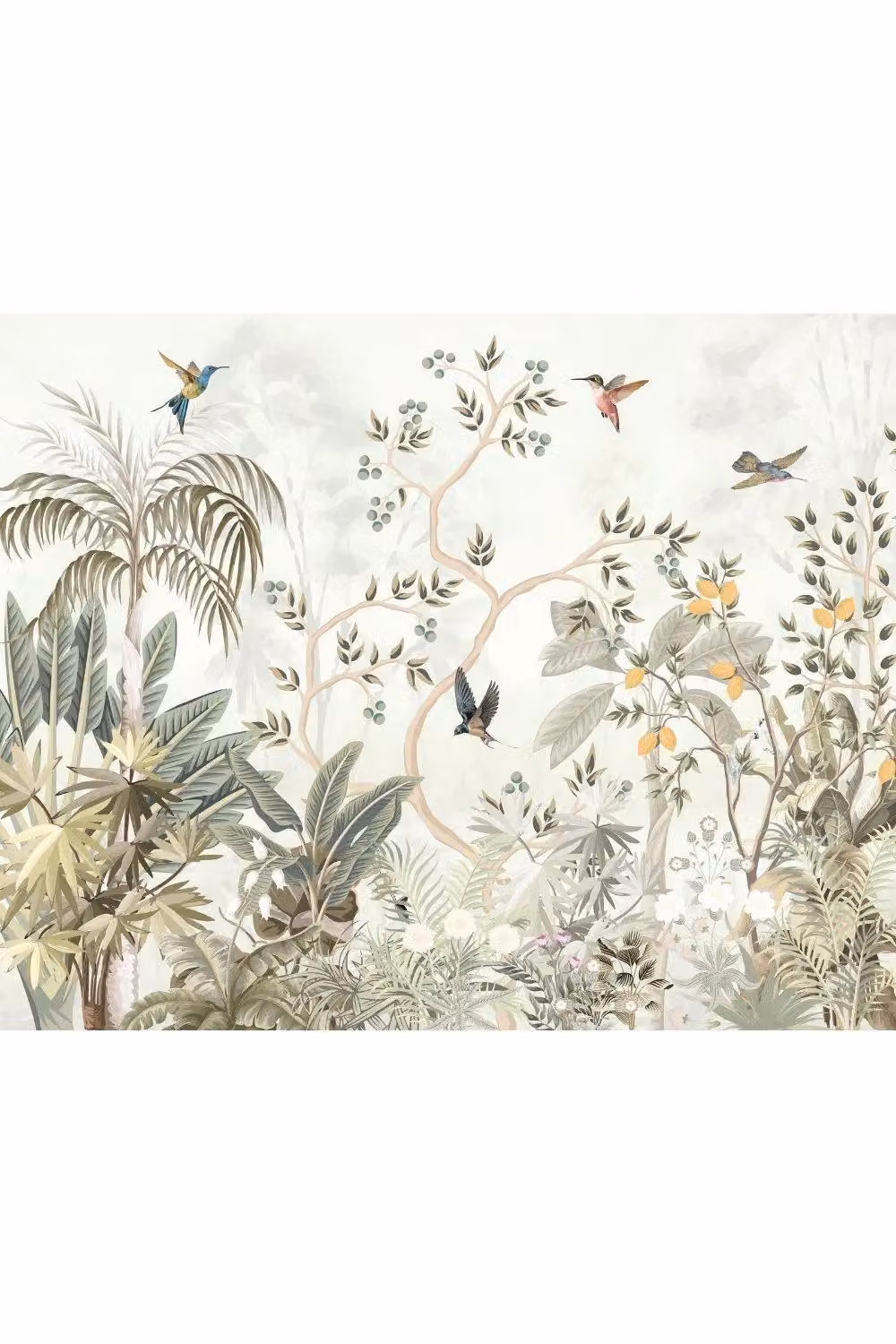 Origin Murals Lemon Tree Forest Wall Mural in Natural, Yellow and Multicolour, W: 350 cm, H: 280 cm – 2