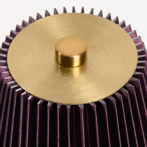 OHS Rechargeable LED Cordless Table Lamp with Touch Control in Burgundy and Gold/Brass – 6