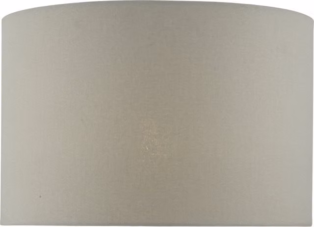 Dar CAS1639 Grey Fabric and PVC Cylinder Lamp with E27 Fitting, H 60 cm x W 40 cm x D 40 cm