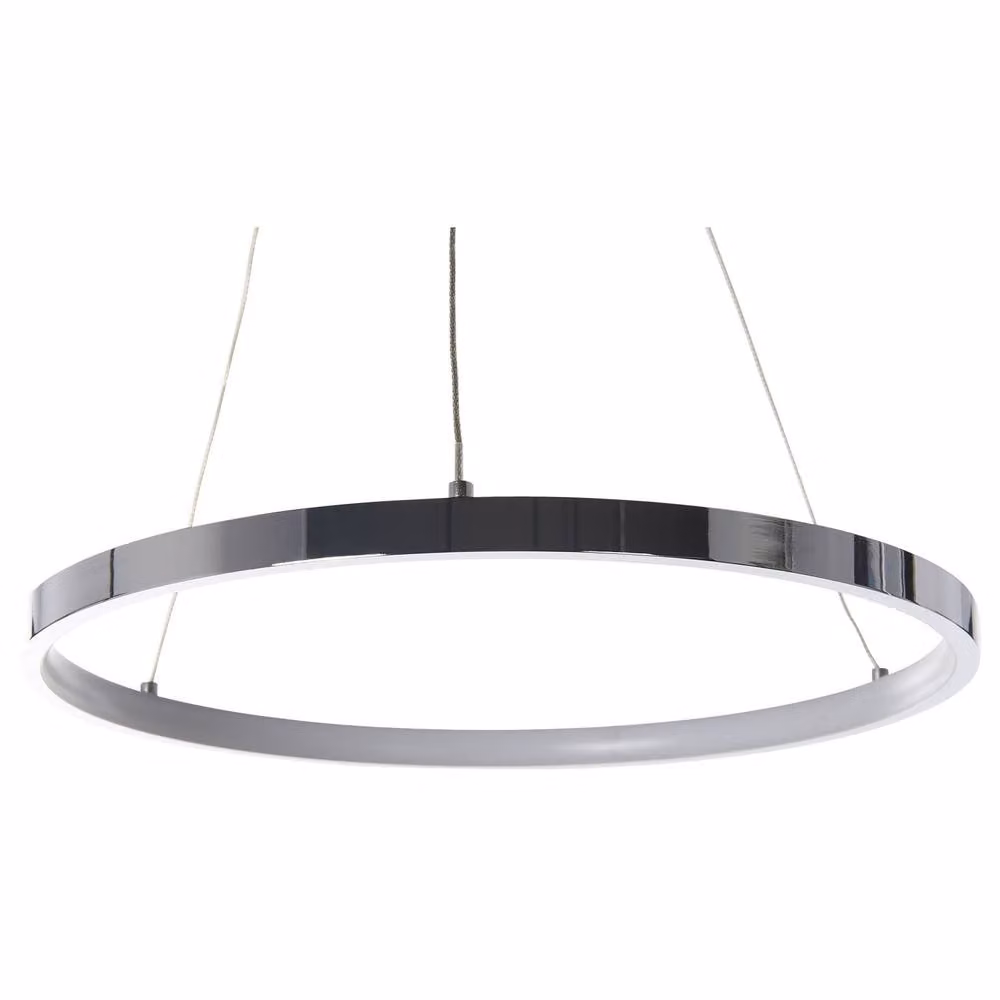Wyld and Coco Silver Aluminium Ring Pendant Lamp with Integrated LED, 40 cm Diameter – 2