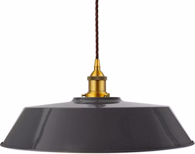 SE Home Chancery Large Pendant Light in Slate Grey, Antique Gold and Brown