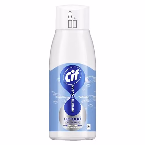 Cif Infinite Clean Sensitive Lotus and Mineral Salt All in One Cleaner Reload with Probiotics Technology, 590 ml
