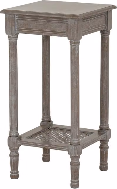 KDMK Modern Square Rattan Side Table in Brown