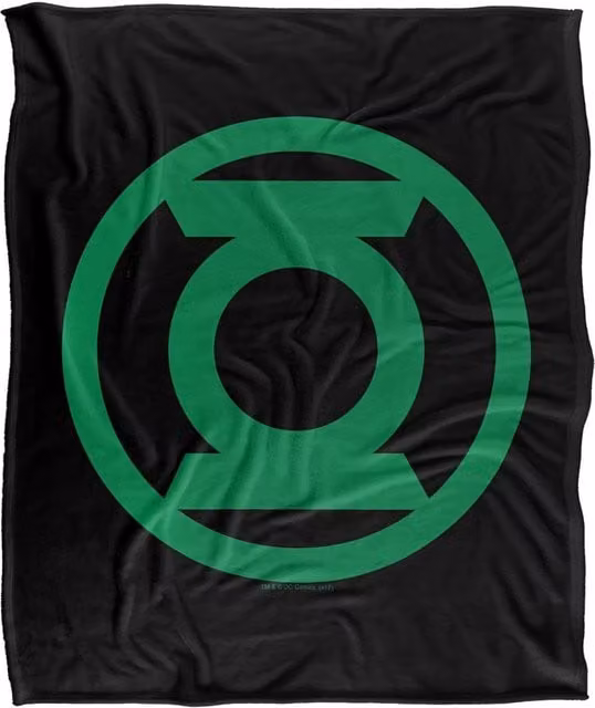 Warner Bros. Green Lantern Green Emblem Silky Touch Super Soft Fluffy Throw Blanket for Adults – 1