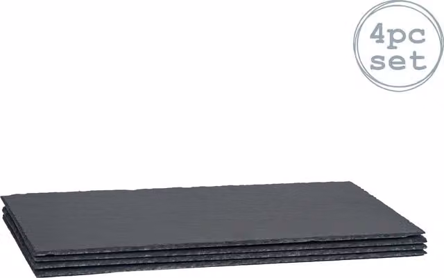 Argon Tableware Modular Slate Table Runner in Black or Grey, W: 200 cm, D: 25 cm – 5