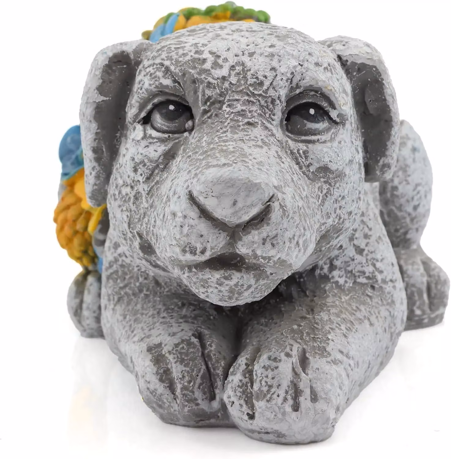 ILFD Group Ltd Solar Dog Garden Ornament in Grey, 2 Pack – 2