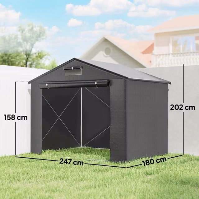 Outsunny Waterproof Bike Storage Tent in Grey
