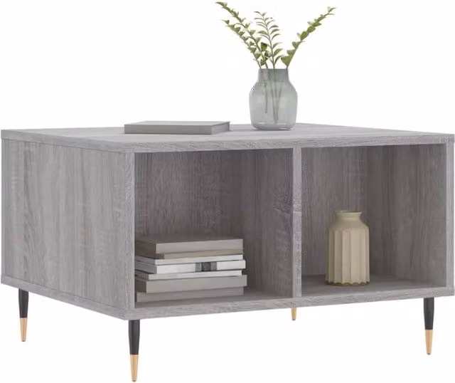 Berkfield Home Modern Grey Sonoma Coffee Table, W: 60 cm, D: 50 cm, H: 36.5 cm – 1