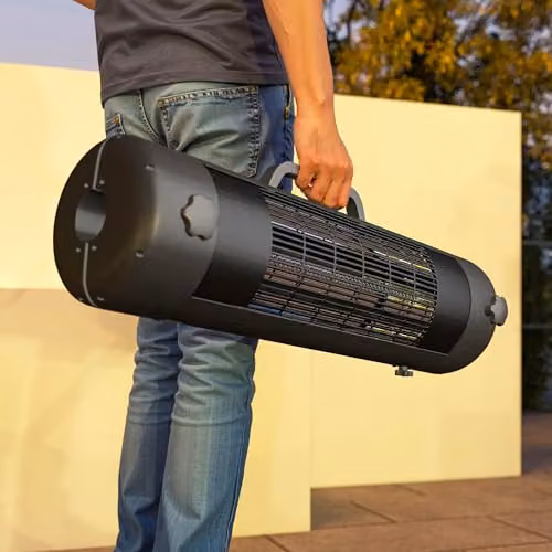 Outsunny Electric Parasol Mounted Patio Heater in Black with Carbon Fibre Element – 8