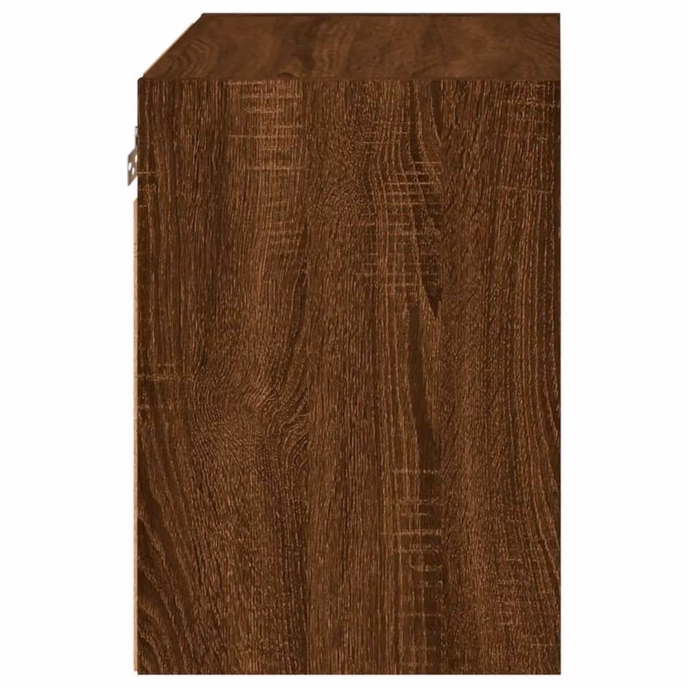 Berkfield Home Set of 2 Wall-Mounted Bedside Cabinets with Integrated LED Lights in Brown Oak – 4