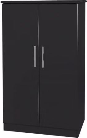 Welcome Knightsbridge Black High Gloss Small Childrens Wardrobe