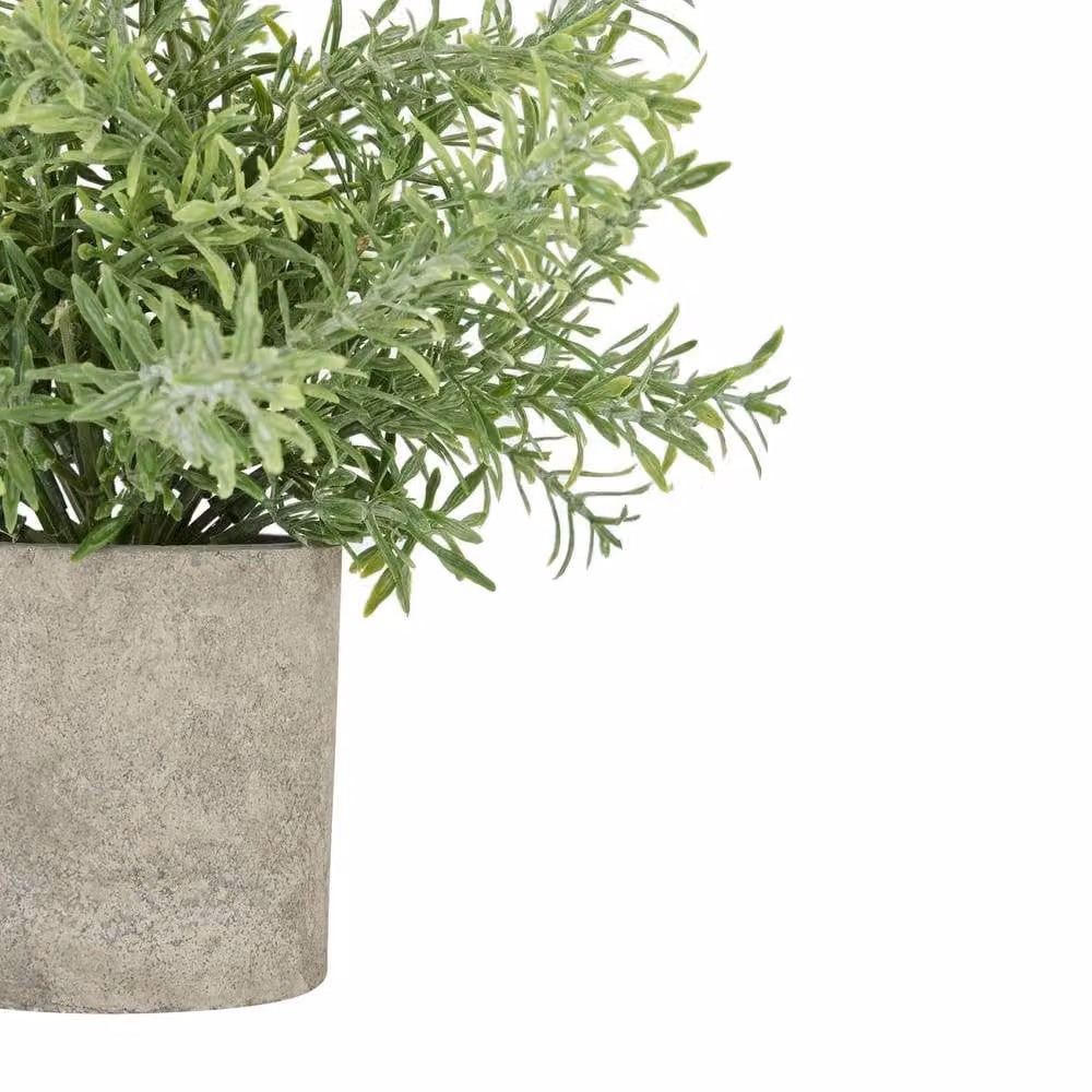 Wyld Haus Medium Rosemary Artificial Plant in a Green Stone Effect Pot – 3