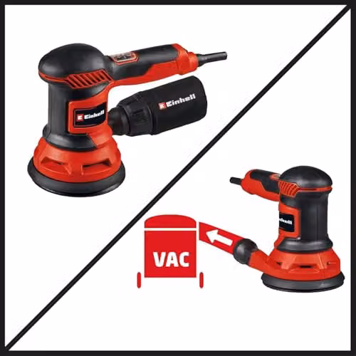 Einhell Rotary Sander 425W with 125mm Sanding Disc in Black and Red – 6