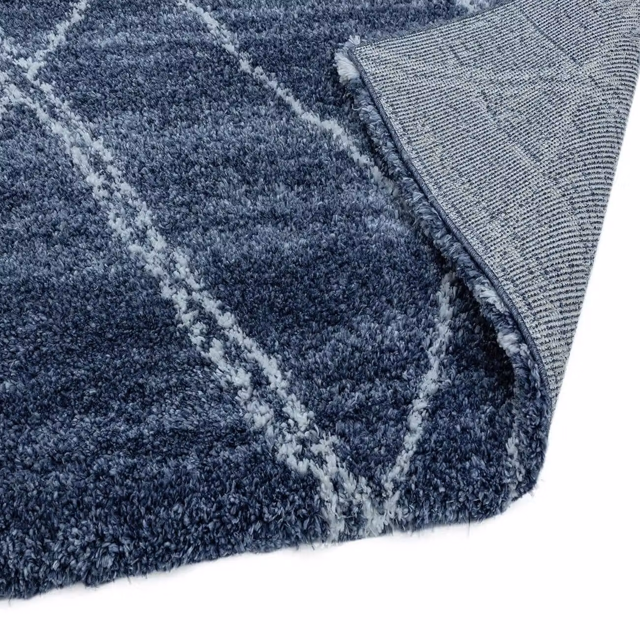 The Rug Shop UK Blue Modern Geometric Polypropylene Easy Care Area Rug W: 240 cm, L: 340 cm – 2