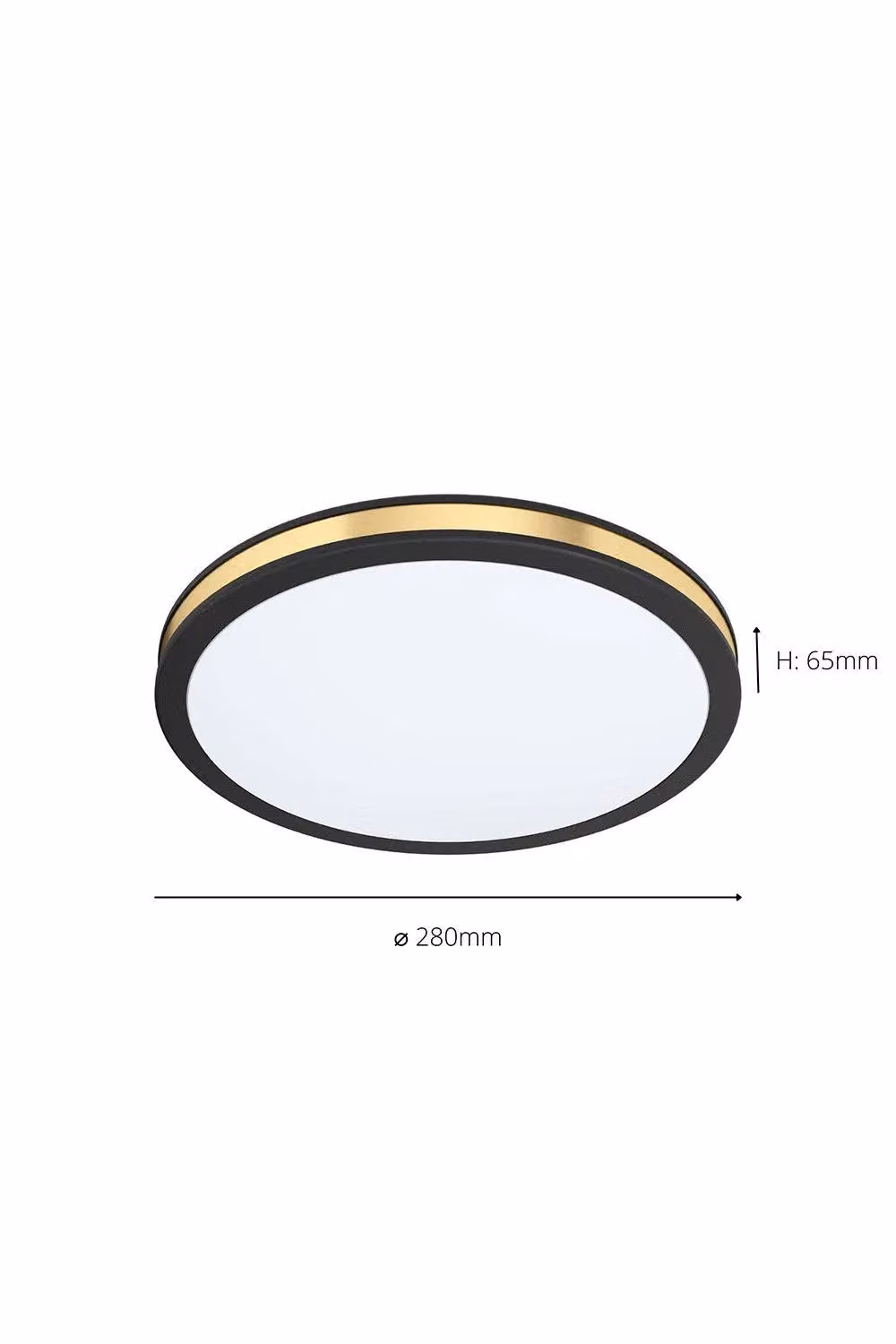 Eglo Pescaito LED Round Flush Ceiling Light in Black and Gold – 3