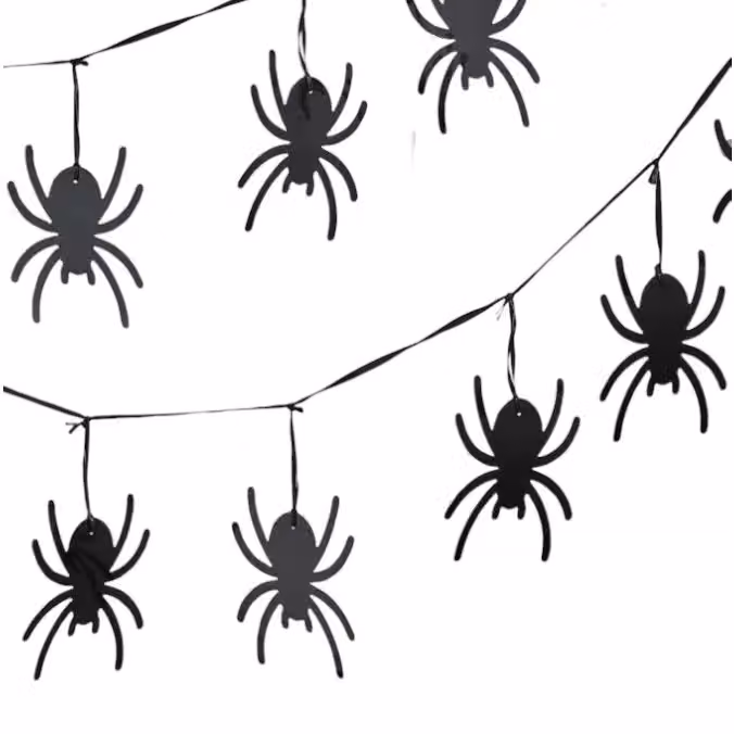 Garden Greatness Black Halloween Hanging Spider Paper Bunting Pennant – 2