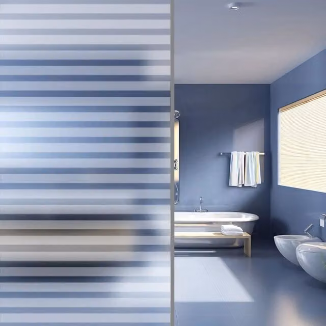 Berkfield Home Frosted Privacy Window Film with Adhesive Stripes in White, 0.9 x 5 m