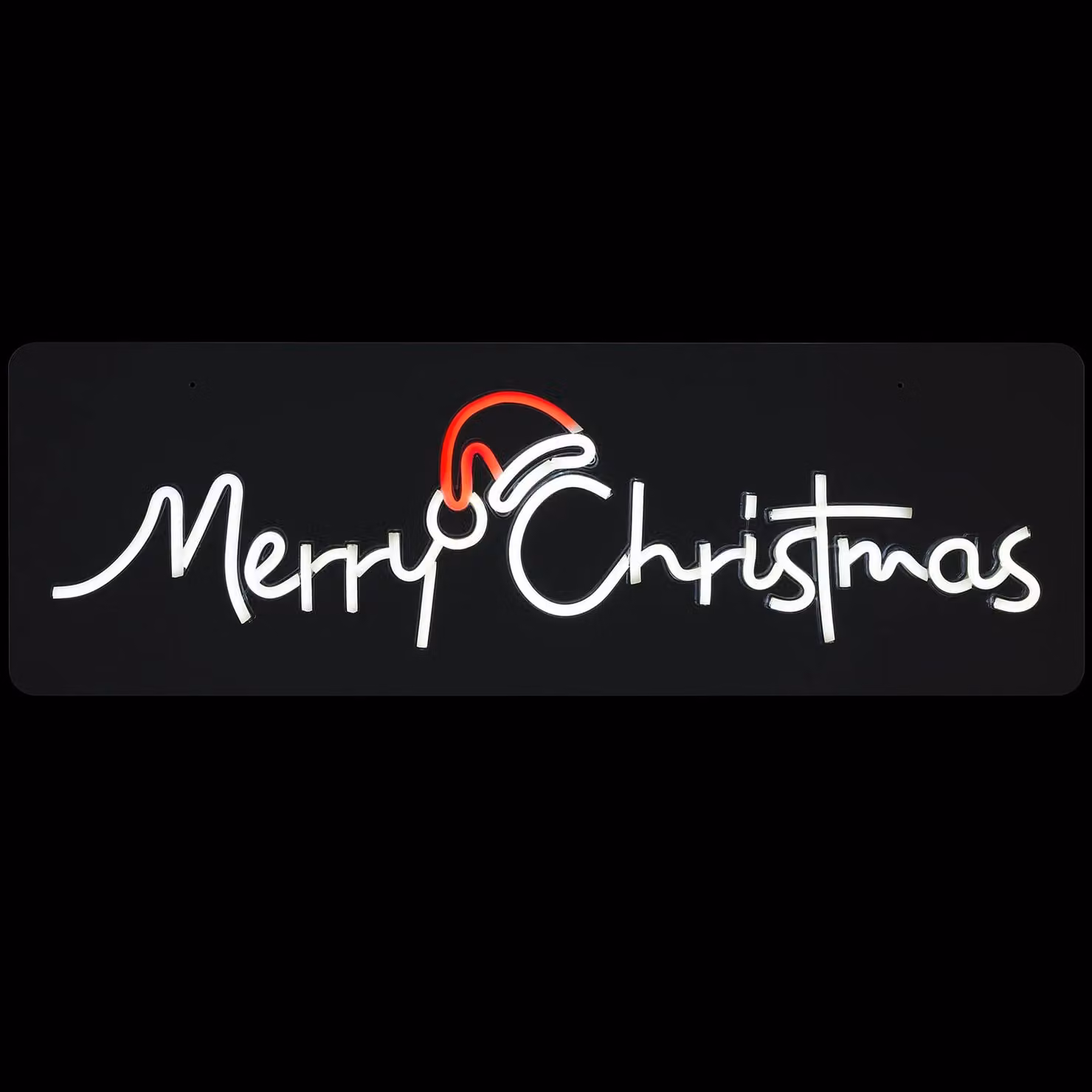 Christow Merry Christmas LED Neon Sign Light, Red and White, 76 cm – 2