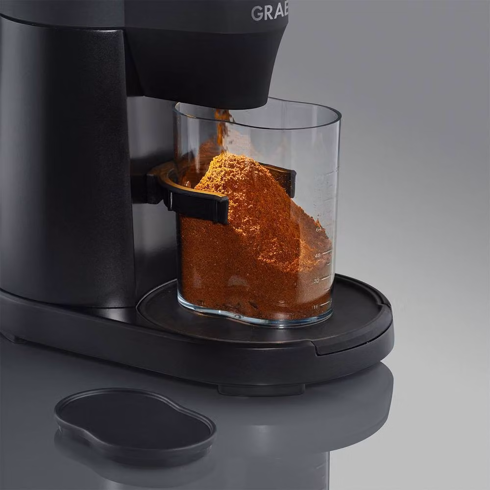 Graef EliteGrindX Electric Conical Burr Coffee Grinder with 40 Settings and LED Display in Black and Stainless Steel – 3