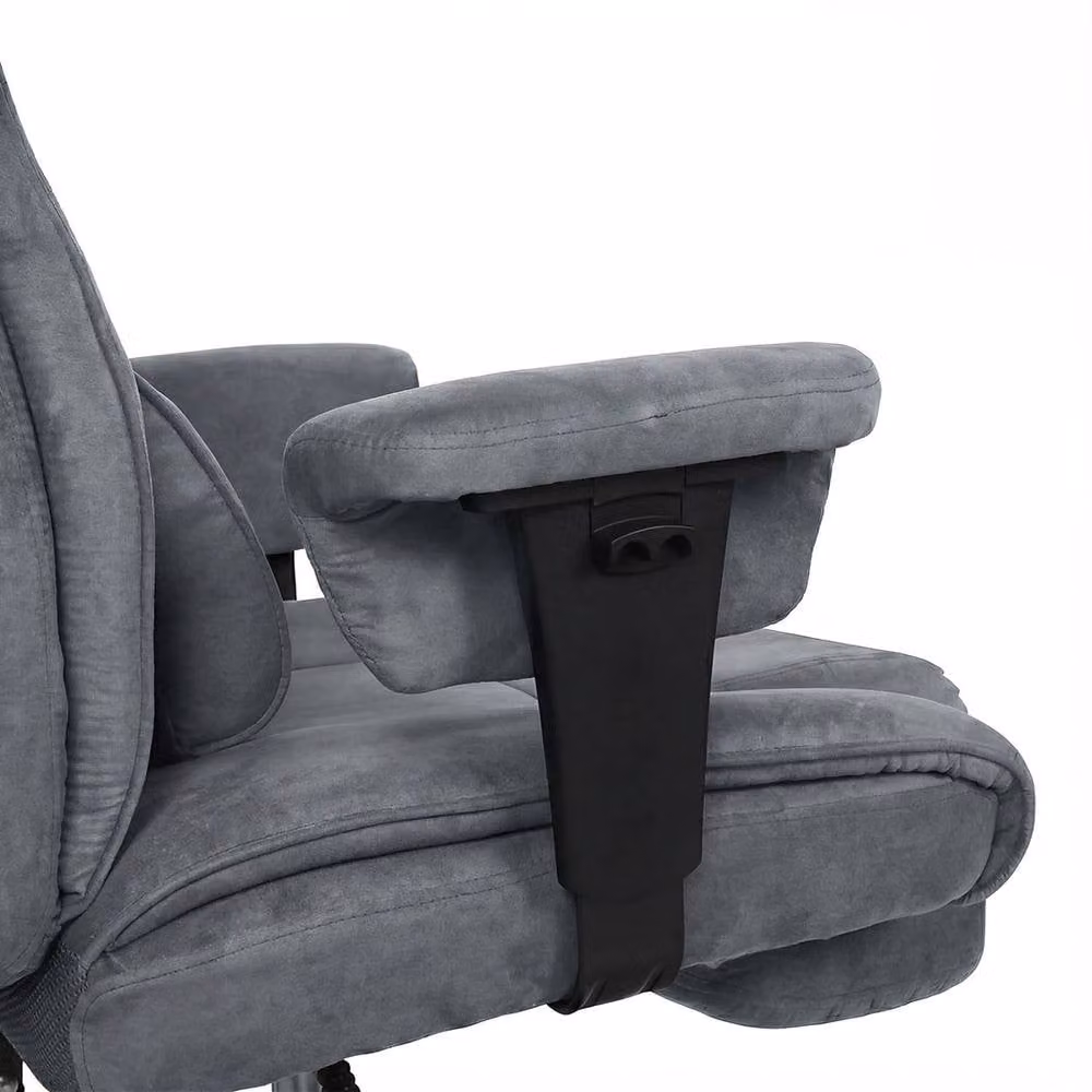 Levede Ergonomic Grey Fabric Office and Gaming Chair with Headrest and Armrests – 8