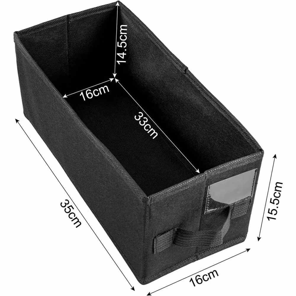 Nordara 4-Piece DVD and CD Storage Box Set in Black, W: 35 cm, D: 16 cm, H: 15.5 cm – 2