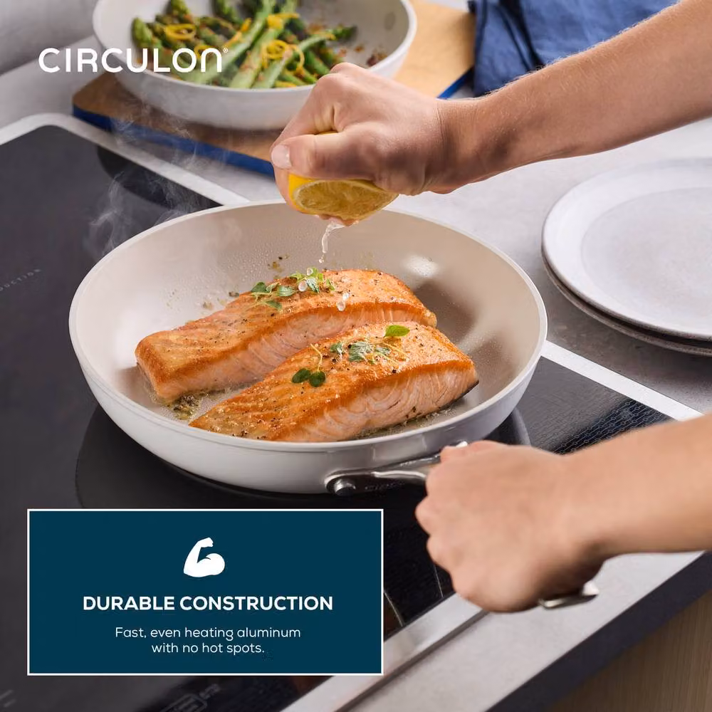 Circulon Halo 6 Piece Ceramic Non Stick Cookware Set in White – 2