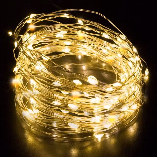 Keplin LED Fairy Lights, Pack of 2, Warm White on Copper Wire