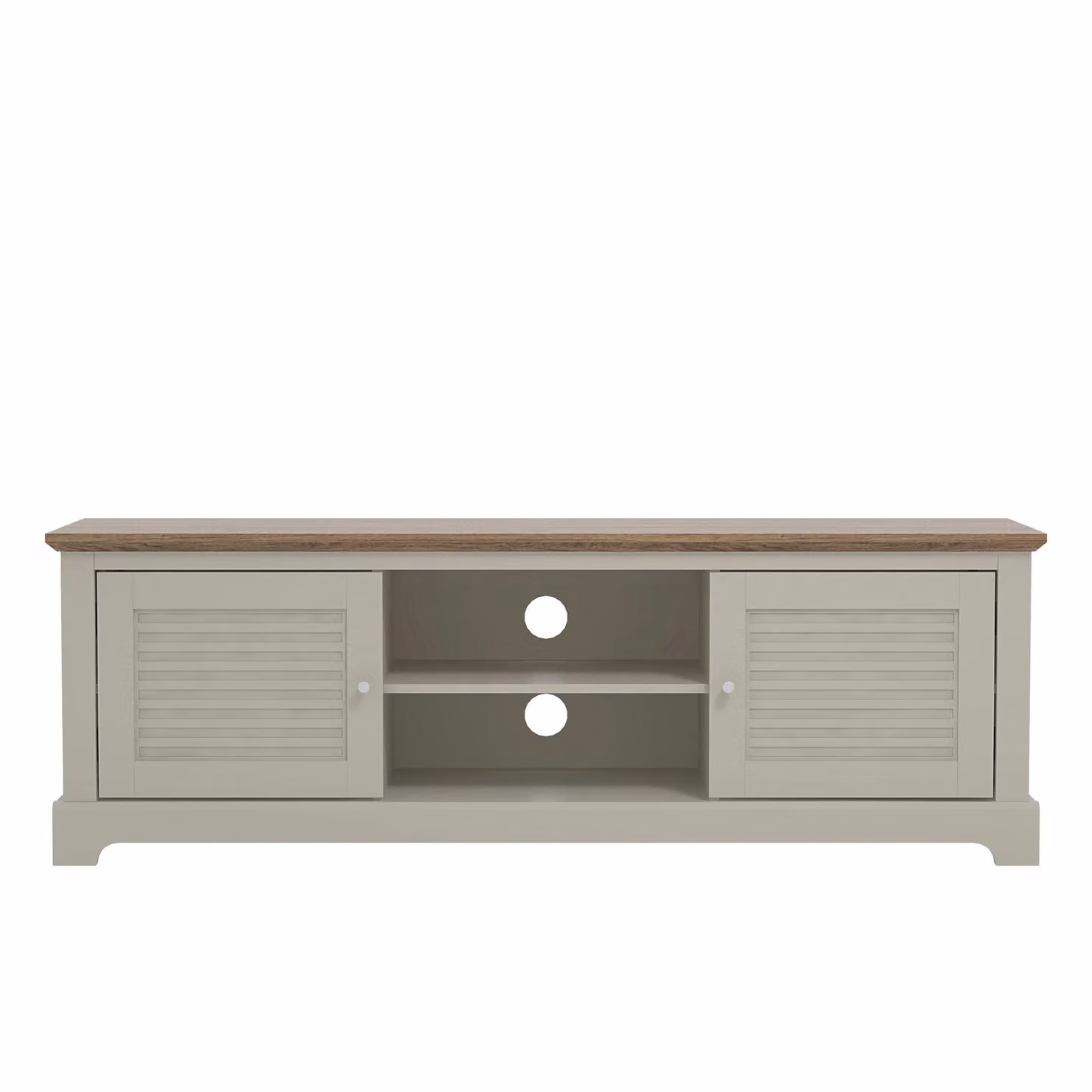 GFW Salcombe Modern TV Unit in Matt Light Grey – 2