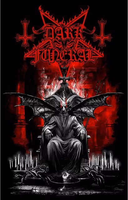 Dark Funeral Baphomet Textile Hanging Poster in Black