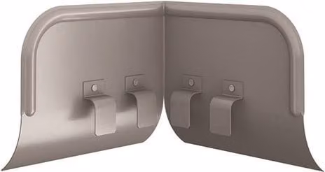 Lindab Half Round Steel Gutter Corner Overflow Protector in Anthracite Grey