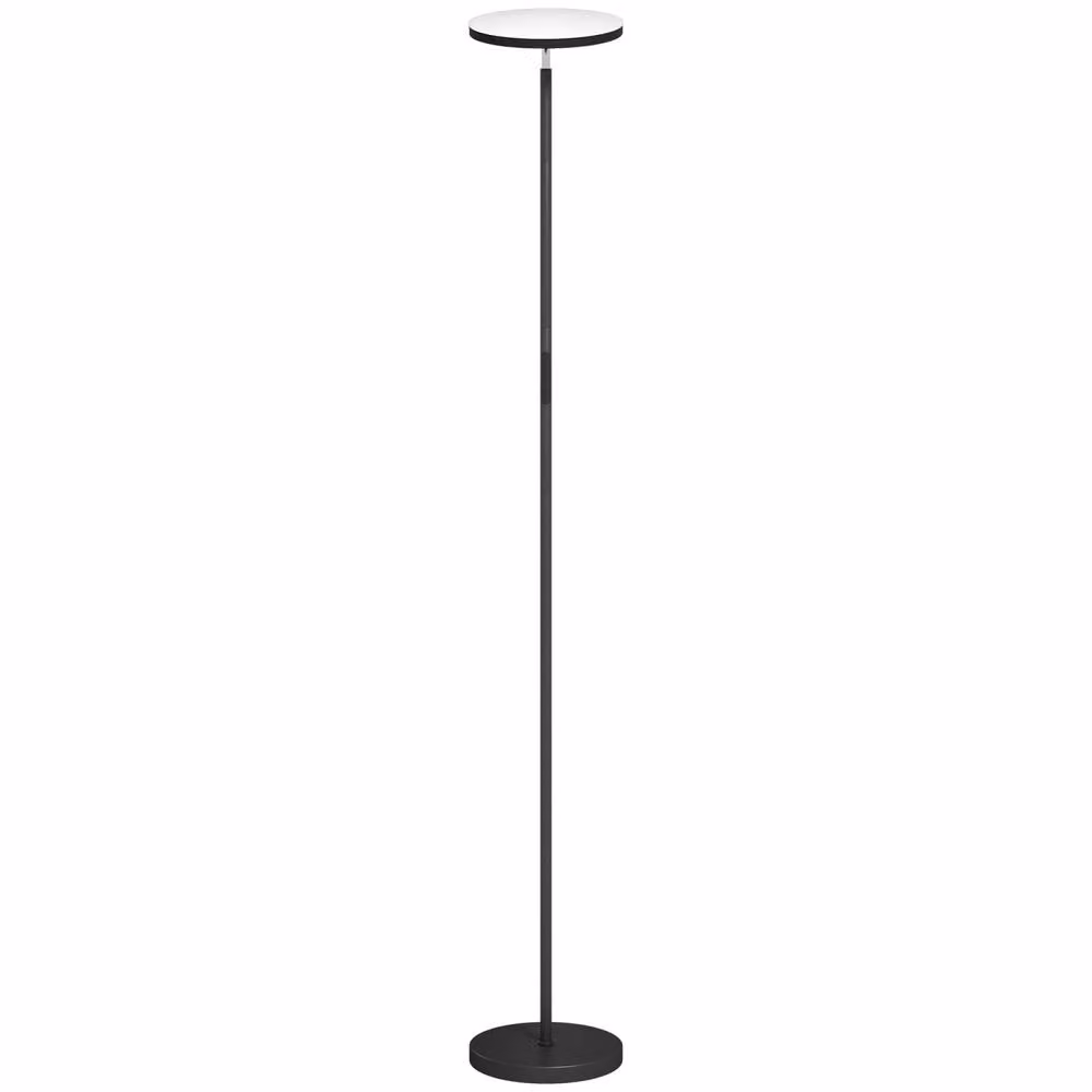 Wyld Haus Black Metal LED Uplighter Floor Lamp with Remote and Touch Control – 2