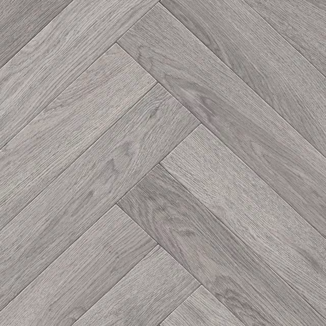 Vinyl Flooring UK Grey Herringbone Wood Effect Sheet Vinyl Flooring, Thickness: 2.8 mm, W: 300 cm, L: 700 cm