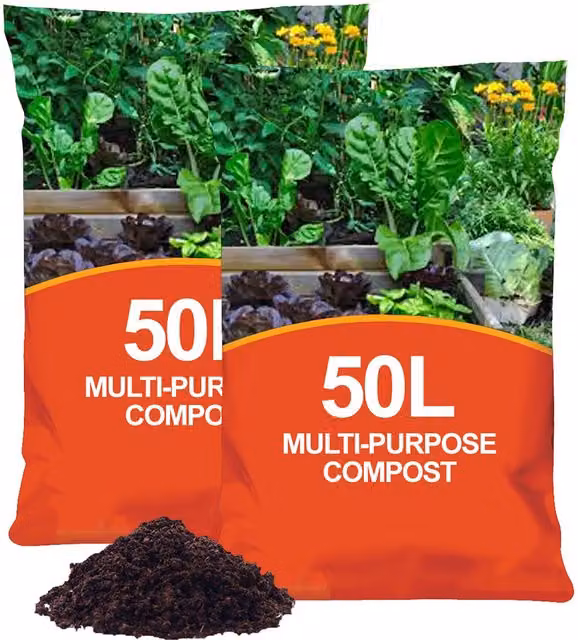 Simpa Multi Purpose Nutrients Enriched Compost, 100 l, Dark Brown
