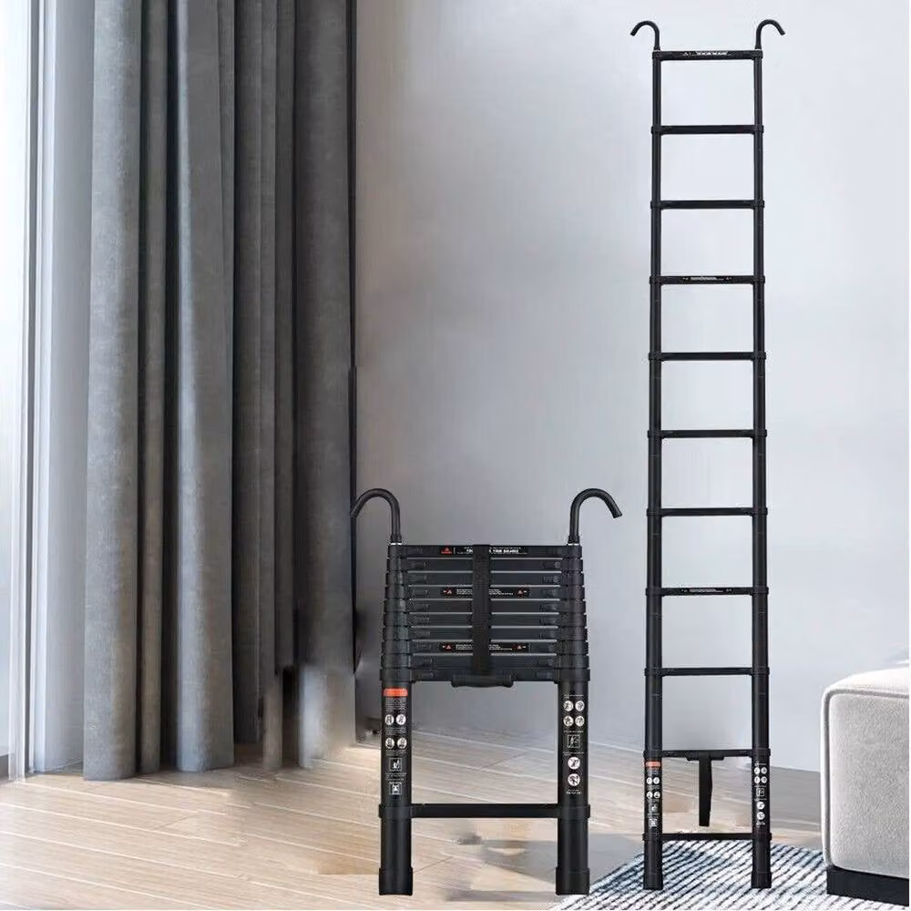 SPETLEK 6.2m Telescopic Ladder in Black, W/D/H: 100 x 40 x 100 cm – 4