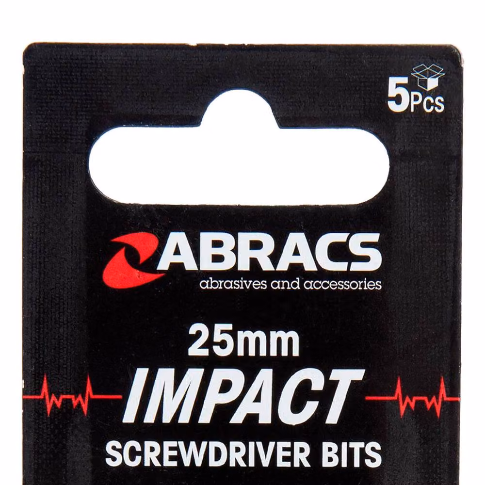 Abracs Pozi Impact Screwdriver Bit, 5 Pack, Black Steel – 2