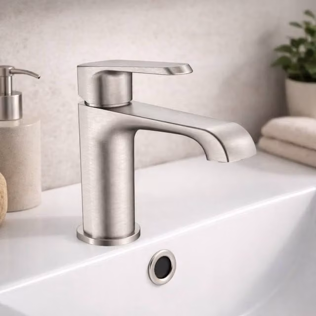 Bathroom Kingdom Montana Single Lever Chrome Basin Mixer Tap in Silver
