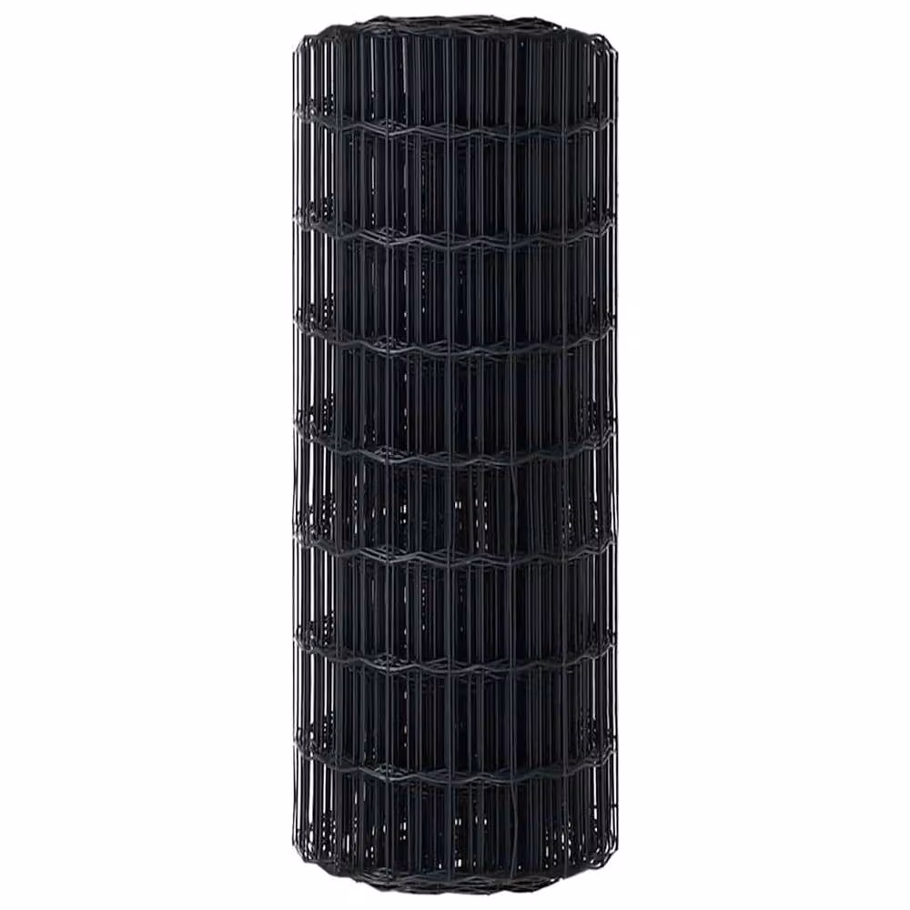 Berkfield Home Euro Fence Grey PVC-Coated Steel Fencing, W/H: 0.4 x 10 m – 4